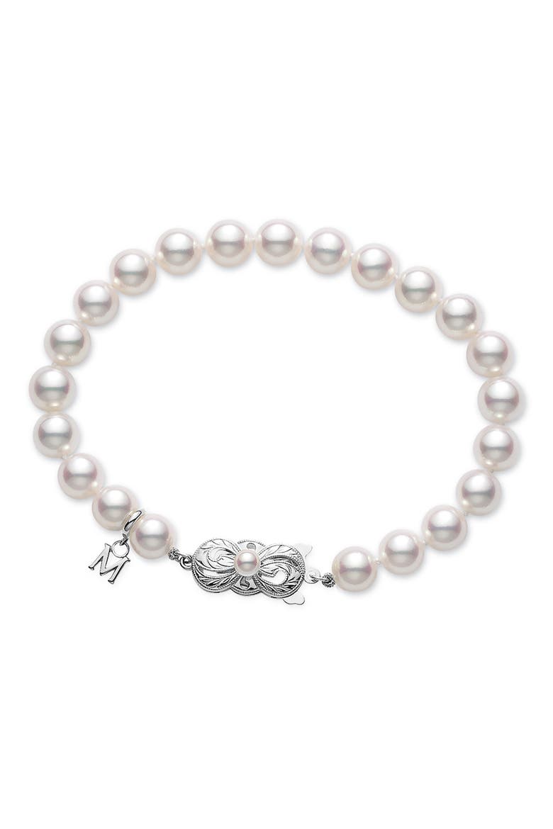Essential Elements Pearl Bracelet, Main, color, WHITE GOLD/ PEARL