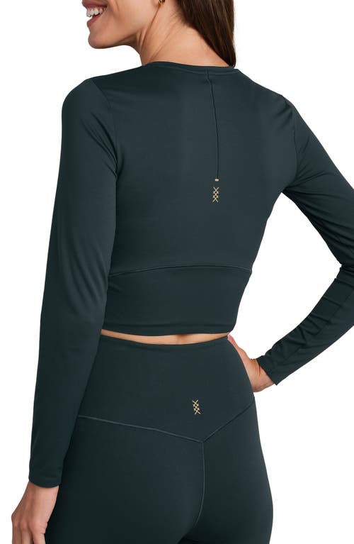 Rhone Serene Fitted Long Sleeve Performance Top In Green