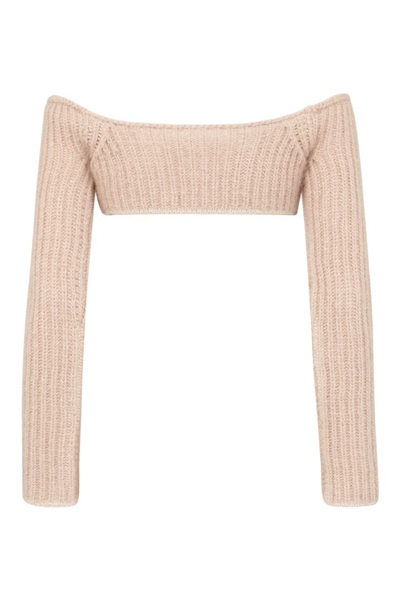 Off the Shoulder Bandeau Crop Sweater, Alternate, color, PROMISE