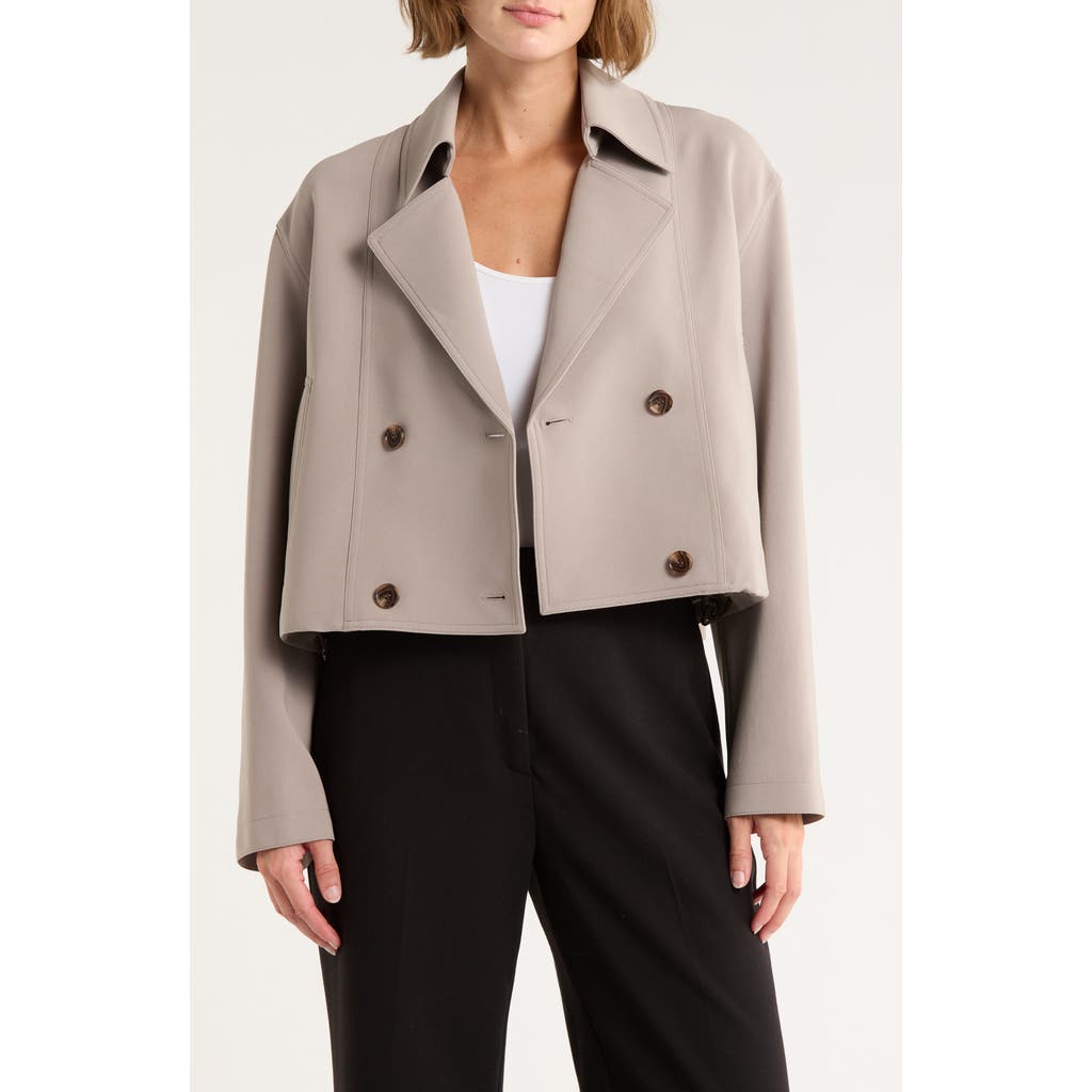 Theory Crop Admiral Jacket In Gray