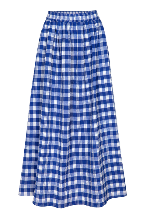 Alma Voluminous Plaid Maxi Skirt