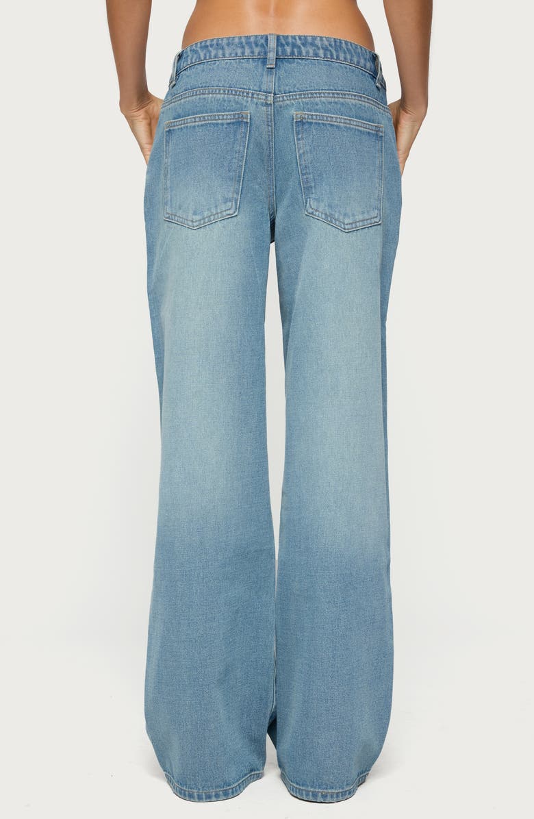 EDIKTED Raelynn Washed Wide Leg Jeans, Alternate, color, Tinted-Denim