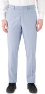 Victor Emmanuel Vince Flat Front Windowpane Check Stretch Dress Pants
