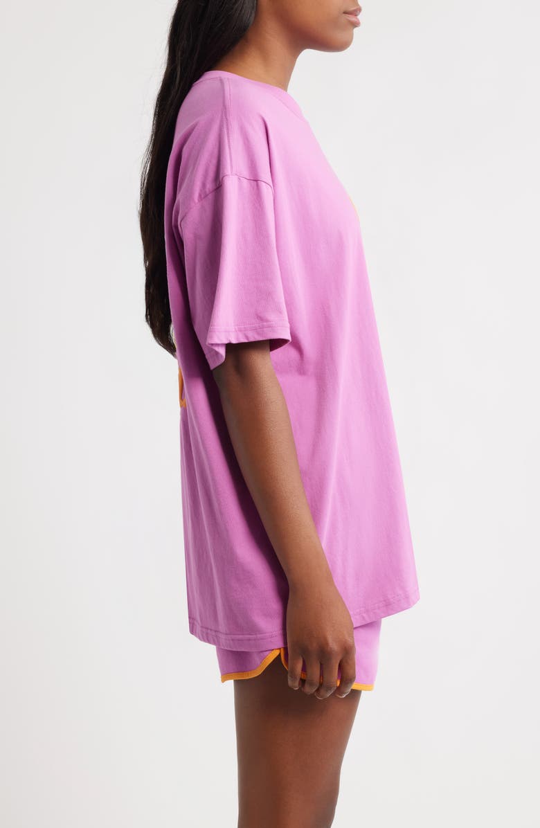 THE MAYFAIR GROUP Stay You Embroidered Oversize T-Shirt, Alternate, color, Pink