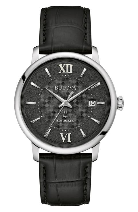 Hudson Leather Strap Watch, 39mm