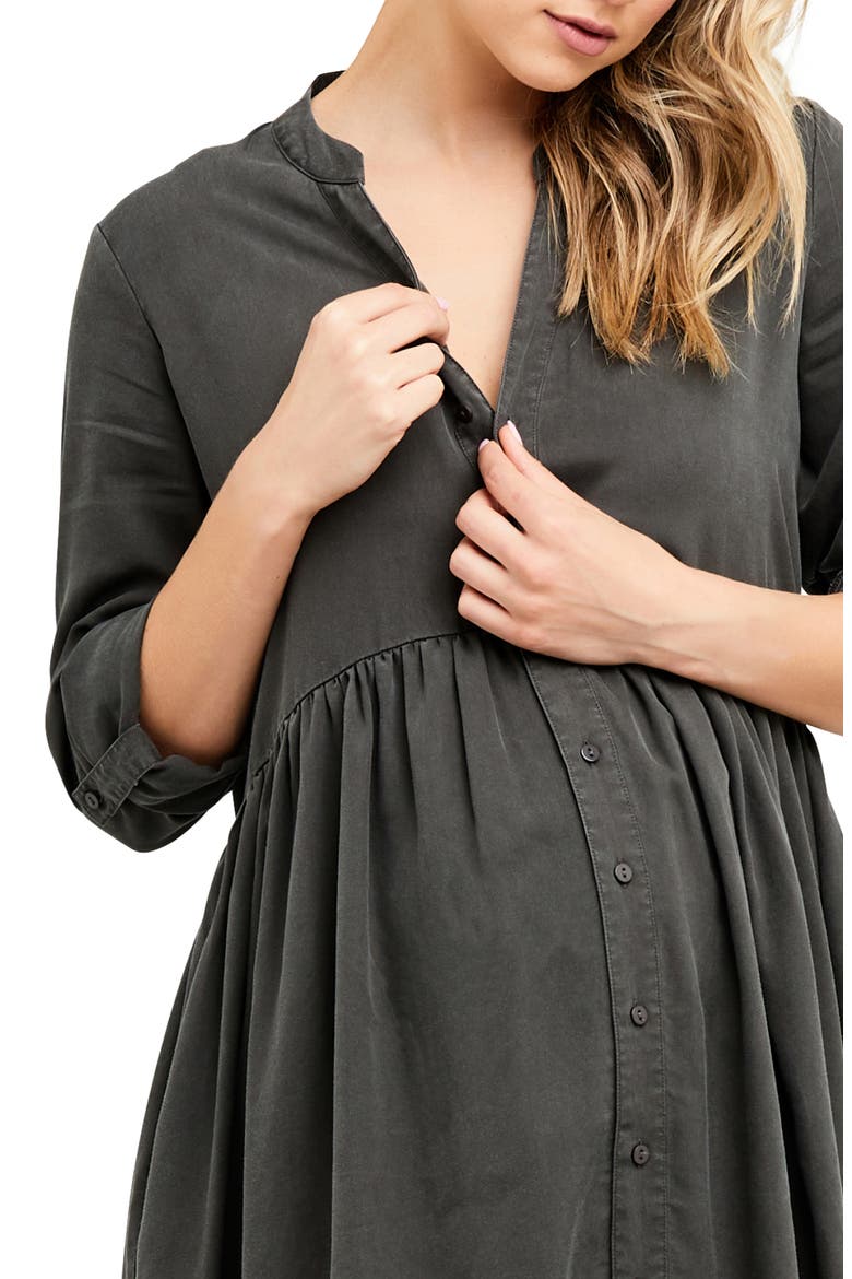 Demi Tencel Dress, Alternate, color, OLIVE
