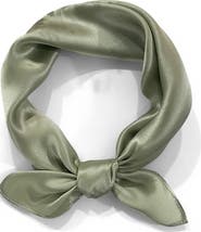 SILKSILKY Pure Silk Solid Color Square Scarf