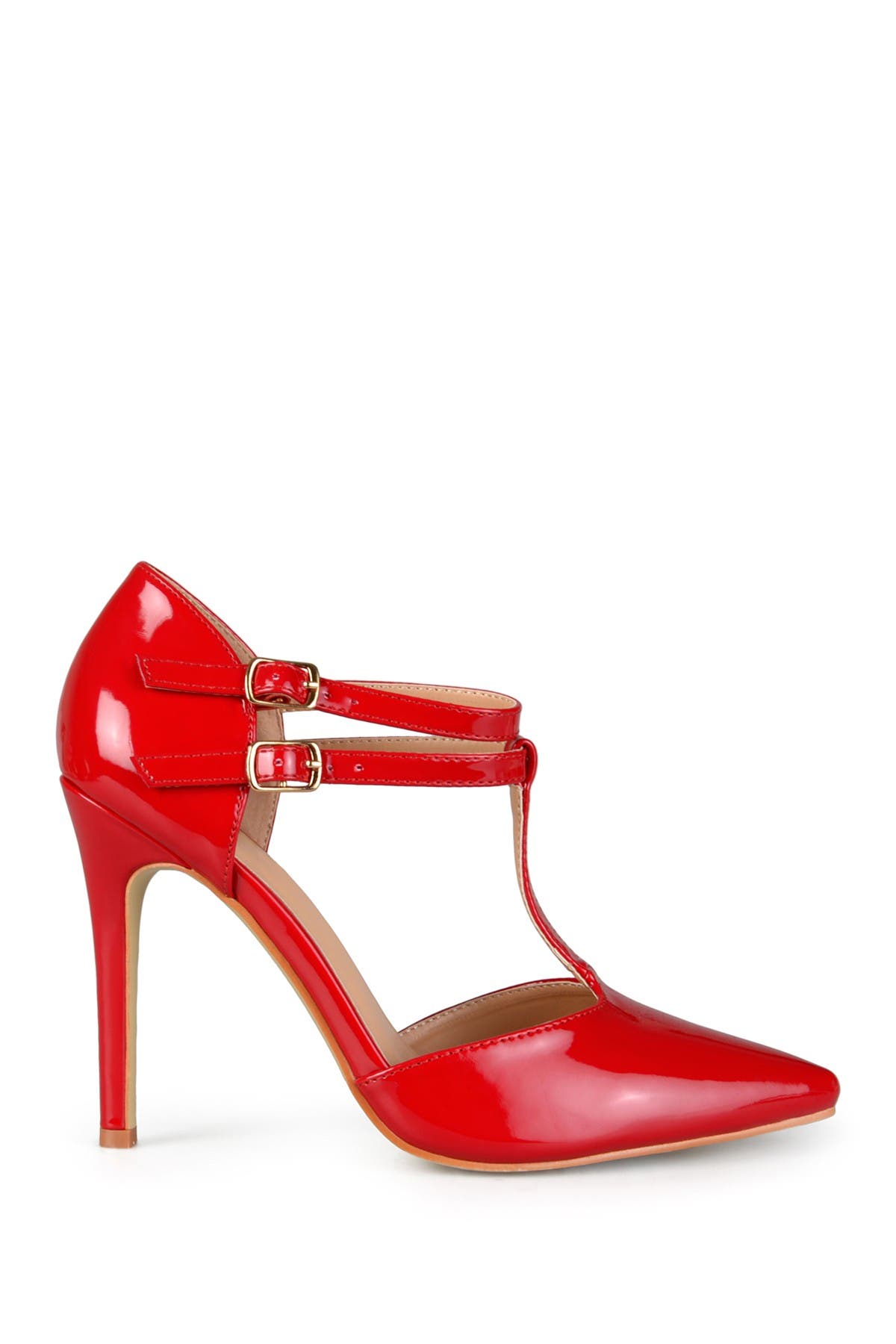 Patent T-Strap Pump - Wide Width Available, Alternate, color, RED