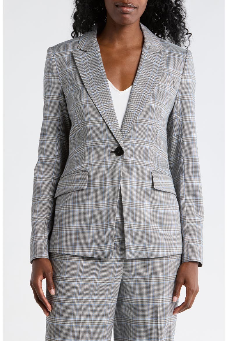 The Kensington Plaid Blazer, Main, color, KENSINGTON PLAID