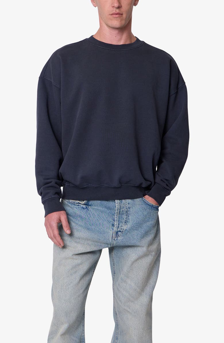 mnml Heavyweight Basic Crewneck Sweatshirt, Main, color, Washed Black