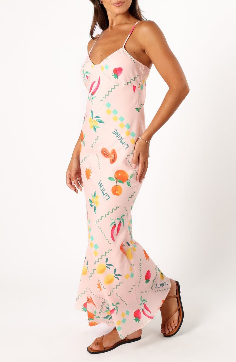 Petal & Pup Frutti Satin Maxi Slipdress, Alternate, color, Peach