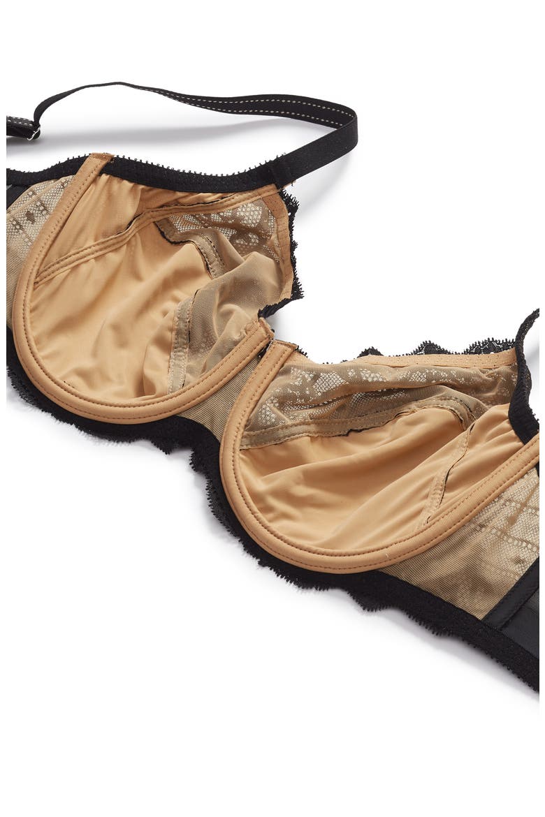 Rive Gauche Full Coverage Underwire Bra, Alternate, color, BLACK