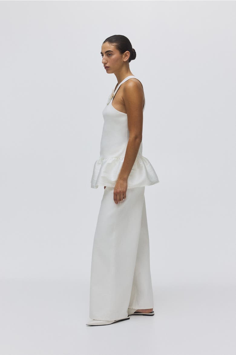 Bow-detail Top, Alternate, color, Cream