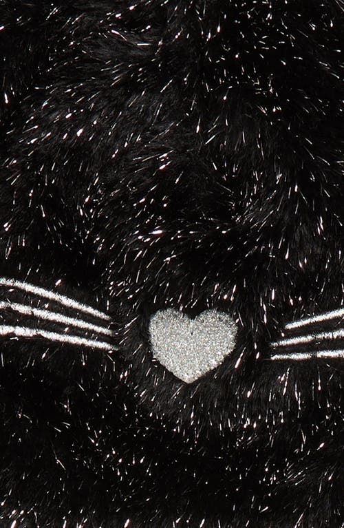 Capelli New York Kids' Disco Kitty Earflap Hat & Gloves Set In Black