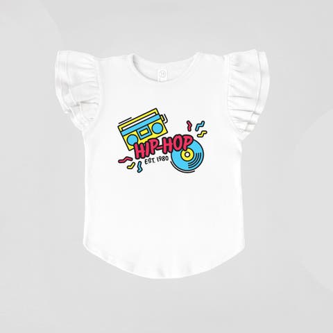 Neon Hip Hop Flutter Sleeve T-Shirt (Toddler)