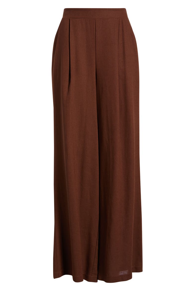 Coastal Palazzo Pants, Alternate, color, SHAVED CHOCOLATE