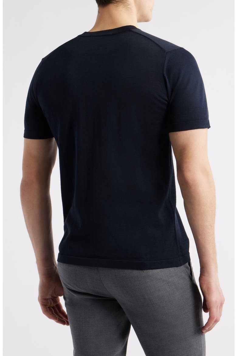 Wellington Cotton & Silk Crewneck T-Shirt, Alternate, color, MIDNIGHT
