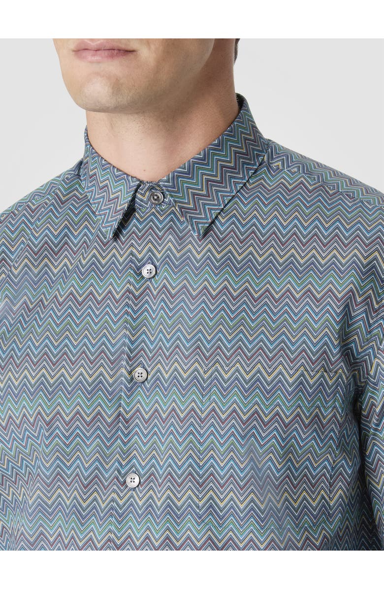 Missoni Poplin Cotton Shirt With Zigzag Pattern, Alternate, color, Multicoloured
