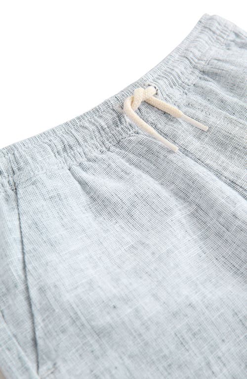 Next Kids' Linen & Cotton Drawstring Pants In Grey