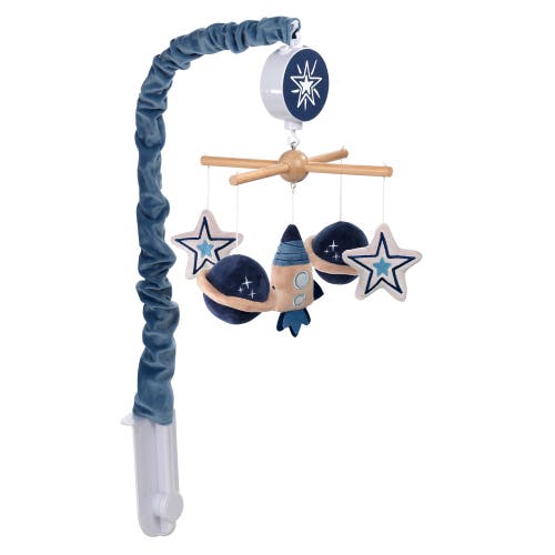 Lambs & Ivy Sky Rocket Planets/stars Musical Baby Crib Mobile Soother Toy In Blue