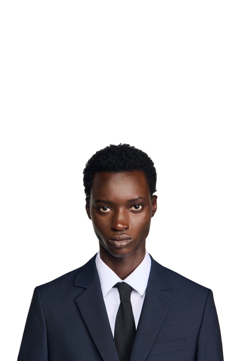 Virgin wool suit jacket, Alternate, color, Navy blue