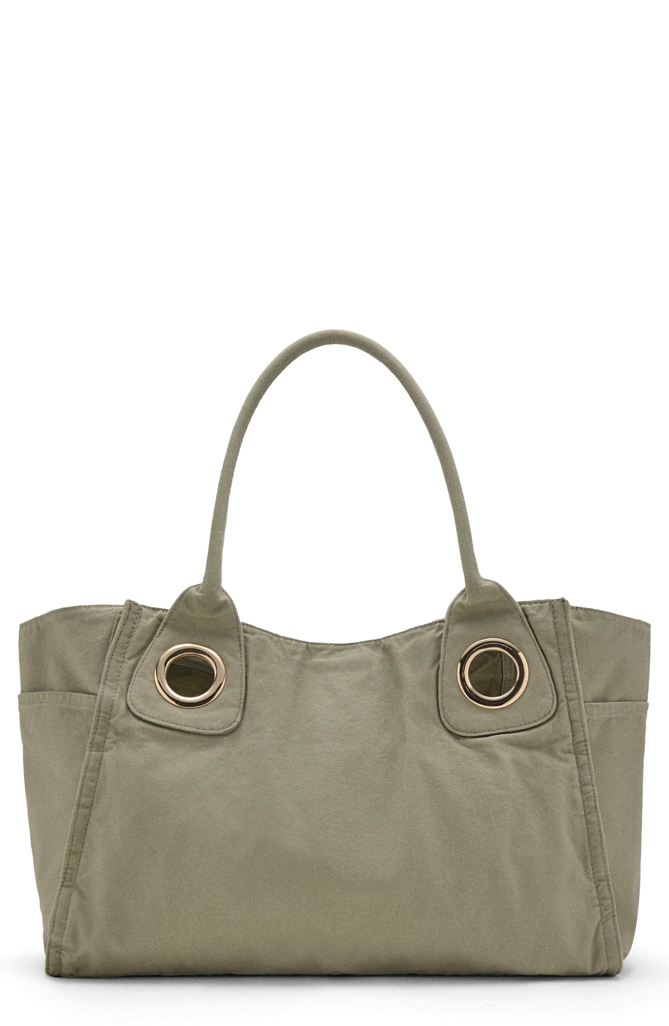 Canvas Hobo Bag, Main, color, AQUA GREEN