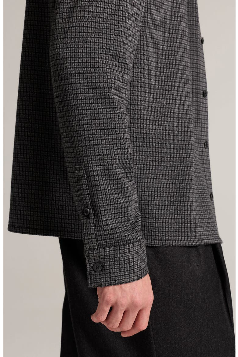 Houndstooth Button-Up Shirt, Alternate, color, CARBON COMBO