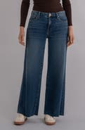 KUT from the Kloth Meg Raw Hem High Waist Wide Leg Jeans