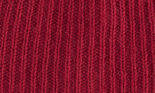 Amicale Cashmere Double Layer Rib Knit Beanie In Brown