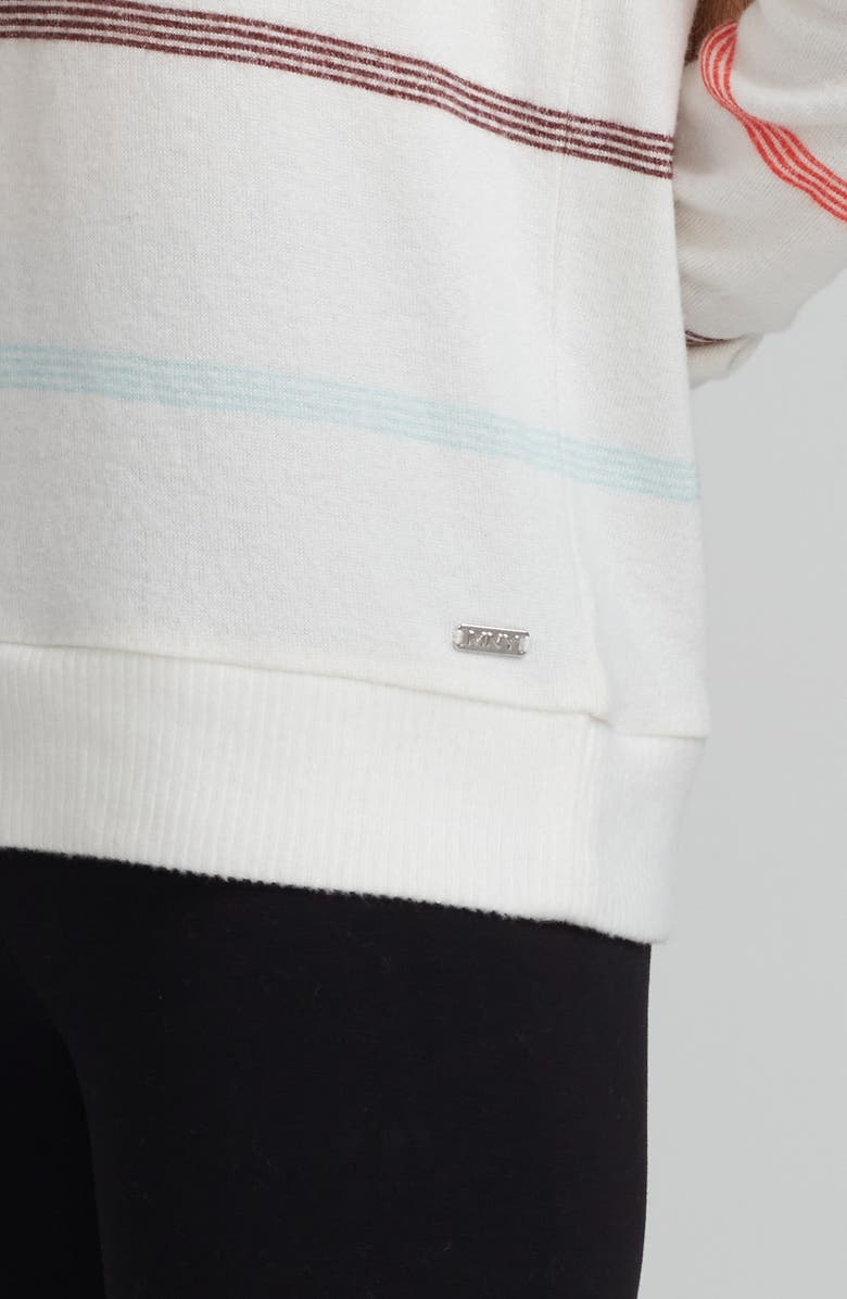 Andrew Marc Stripe Hachi Sweater, Alternate, color, Rust Combo