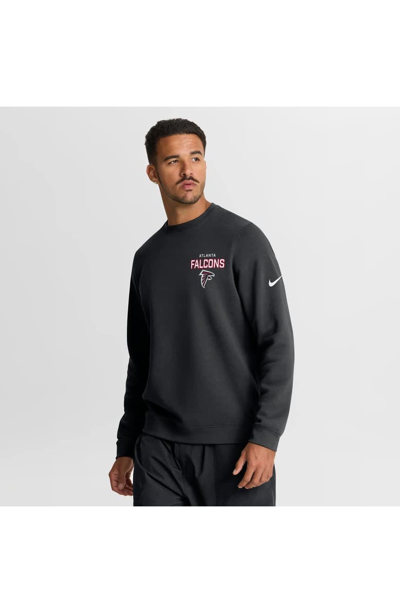 Nike Men's Nike Black Atlanta Falcons Primetime Club Fleece Pullover Sweatshirt, Main, color, Black