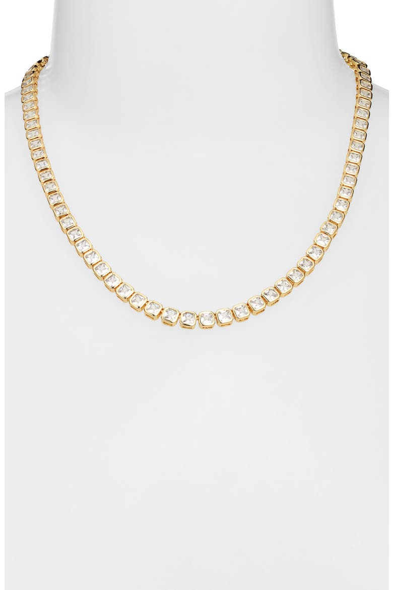 Blair Cubic Zirconia Tennis Necklace, Alternate, color, GOLD