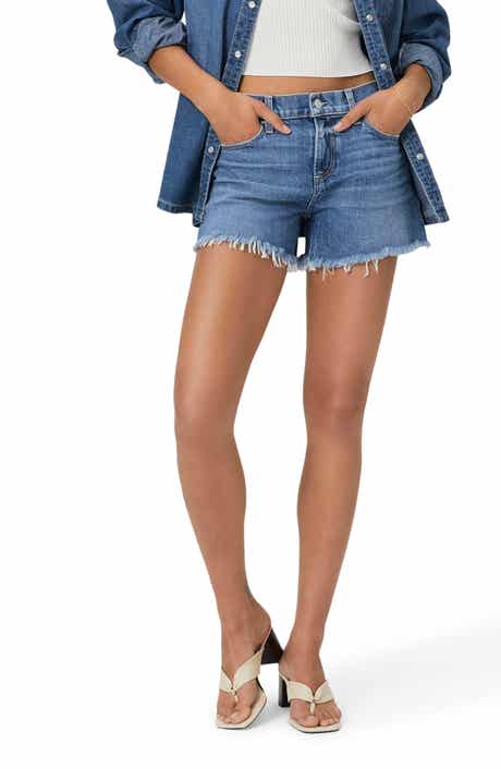 PAIGE Dylan Distressed Cutoff Denim Shorts