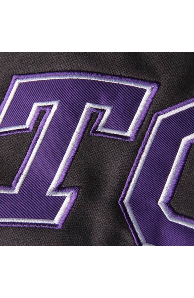 STADIUM ATHLETIC Youth Stadium Athletic Charcoal TCU Horned Frogs Big Logo Pullover Hoodie, Alternate, color, Charcoal