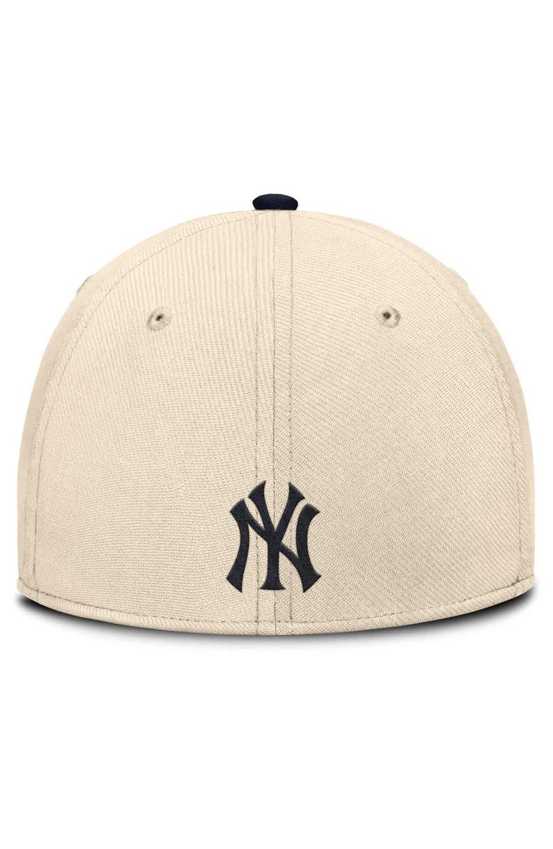 Nike Men's Nike Natural/Navy New York Yankees Statement Rise Performance Flex Hat, Alternate, color,