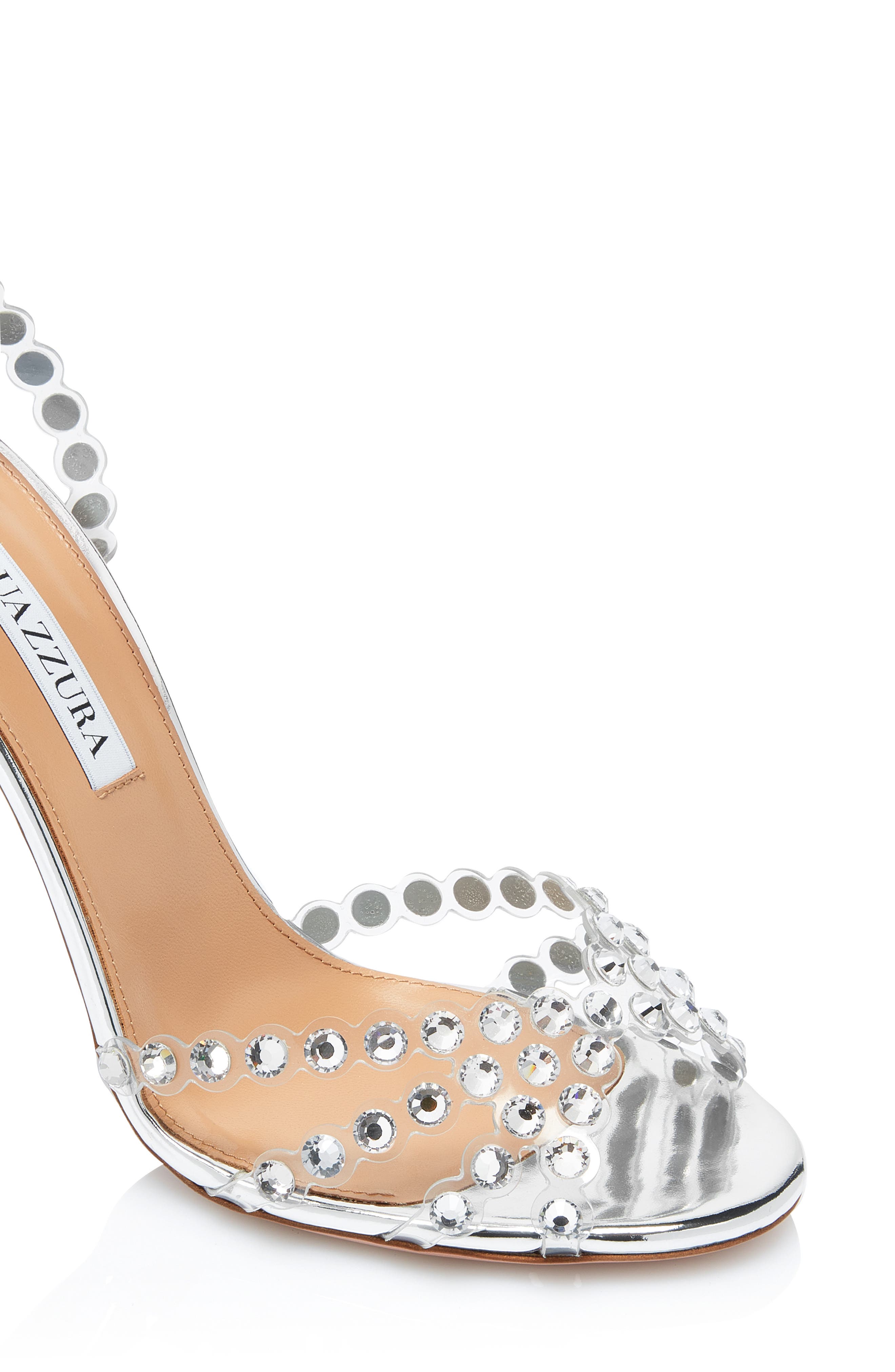 Aquazzura Tequila Crystal Ankle Strap Sandal, Alternate, color, 