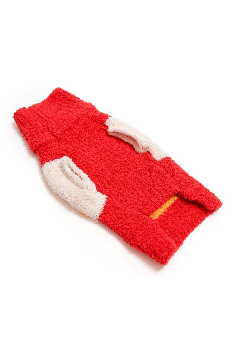 Love Turtleneck Pet Sweater, Alternate, color, RED
