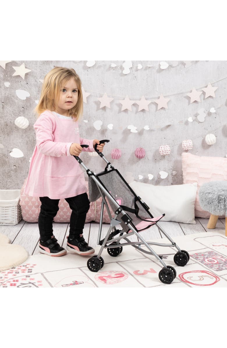 Bayer Design Doll Buggy, Umbrella Push Stroller, Storage, Accessory For Dolls Up To 18 Inches, Toddler 18mo+, Alternate, color, Multicolored