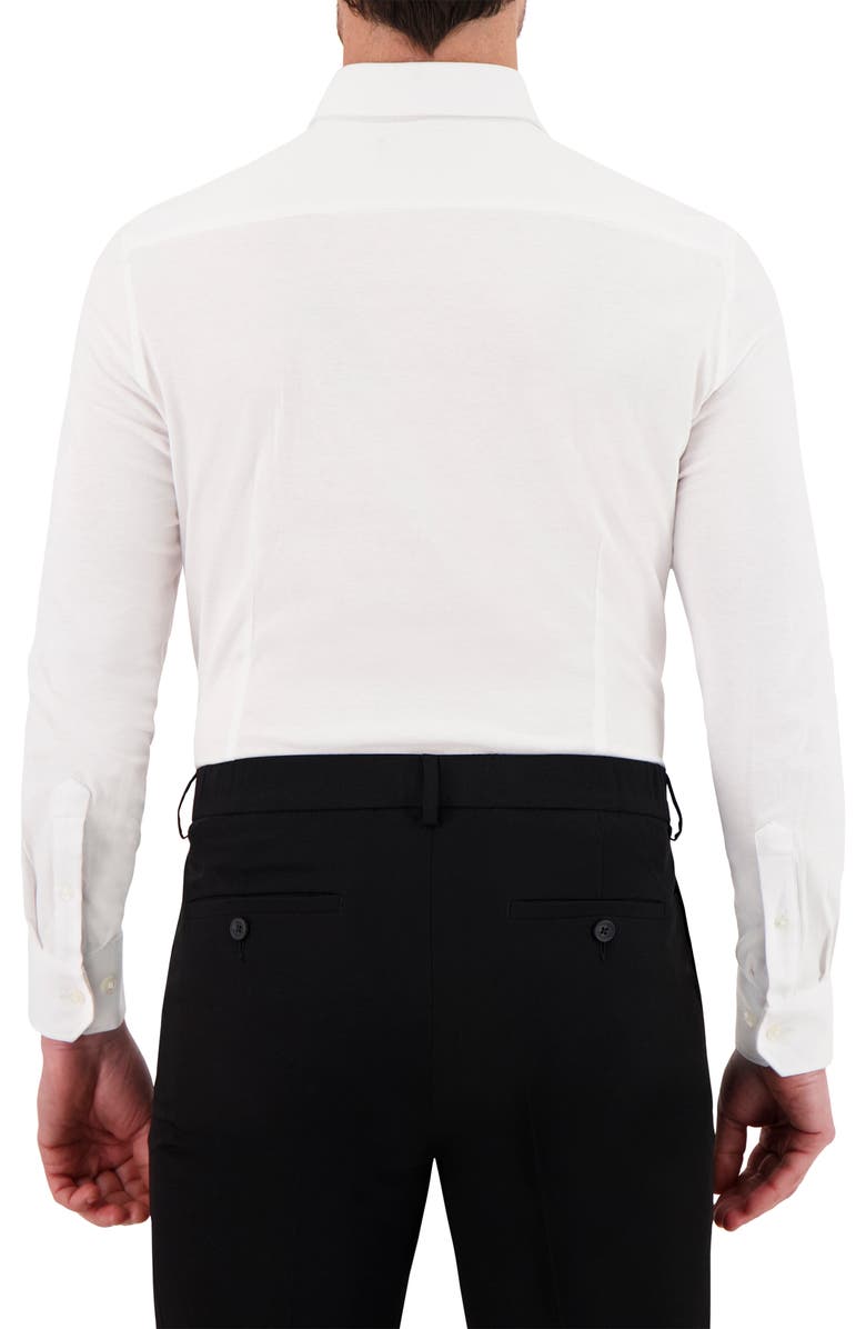Victor Emmanuel Modern Fit Dot Print Comfort Stretch Knit Dress Shirt, Alternate, color, 
