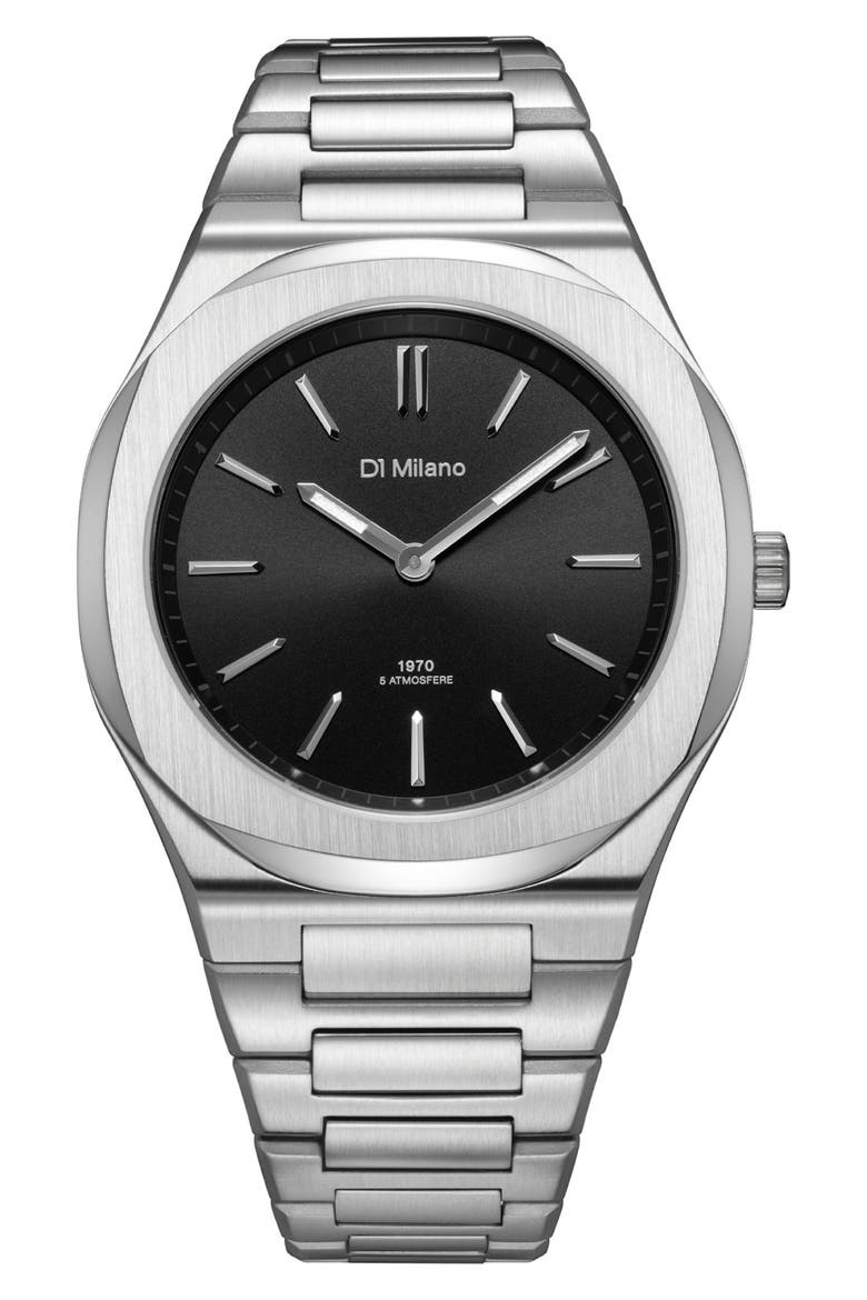 Ultra Thin Bracelet Watch, 39mm, Main, color, BLACK