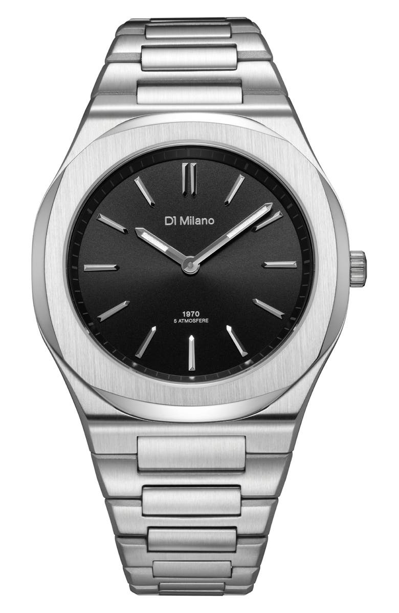 D1 Milano Ultra Thin Bracelet Watch, 39mm, Main, color, Black