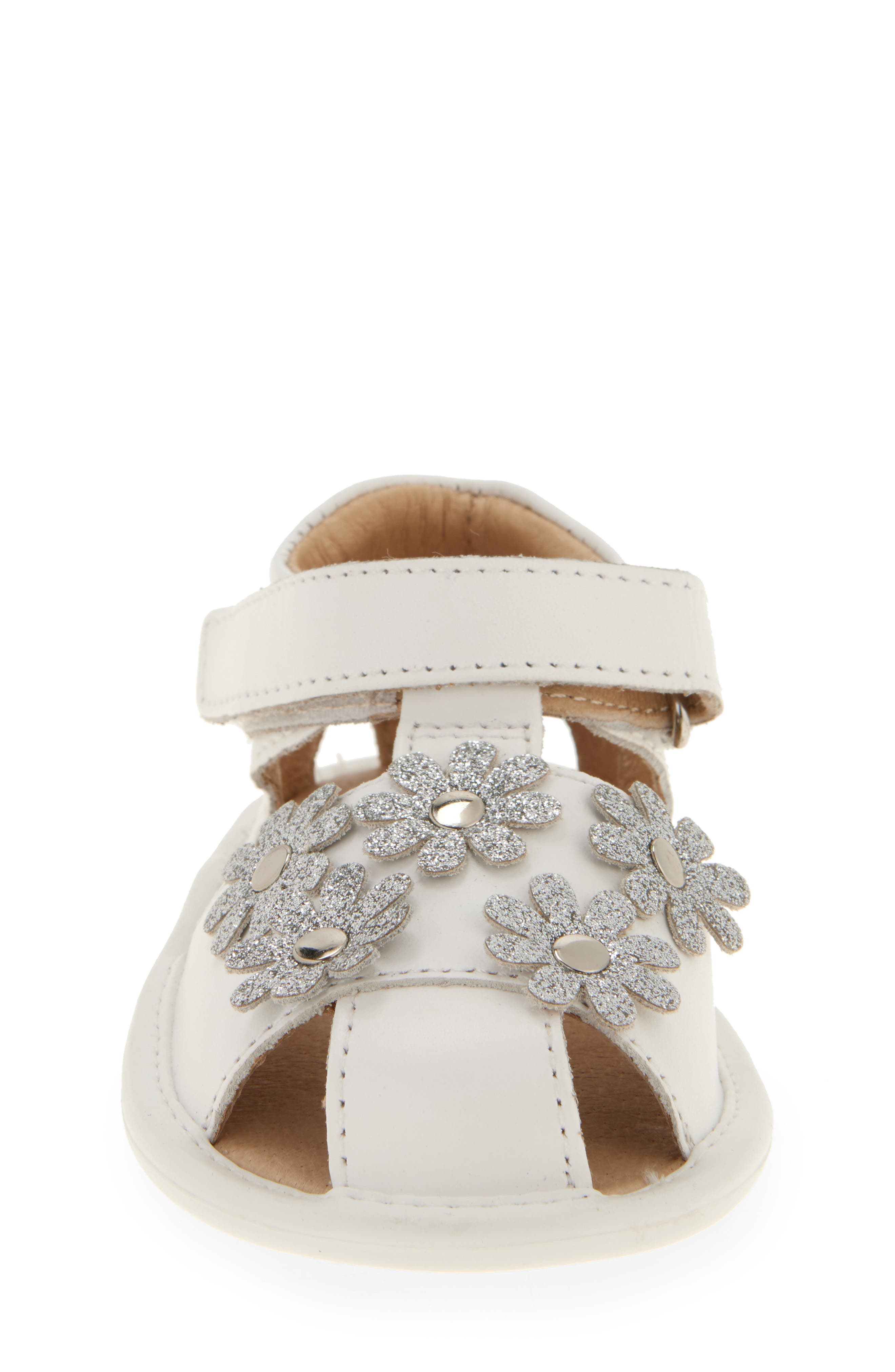 Kids' Wildflower Sandal, Alternate, color, SNOW / GLAM ARGENT