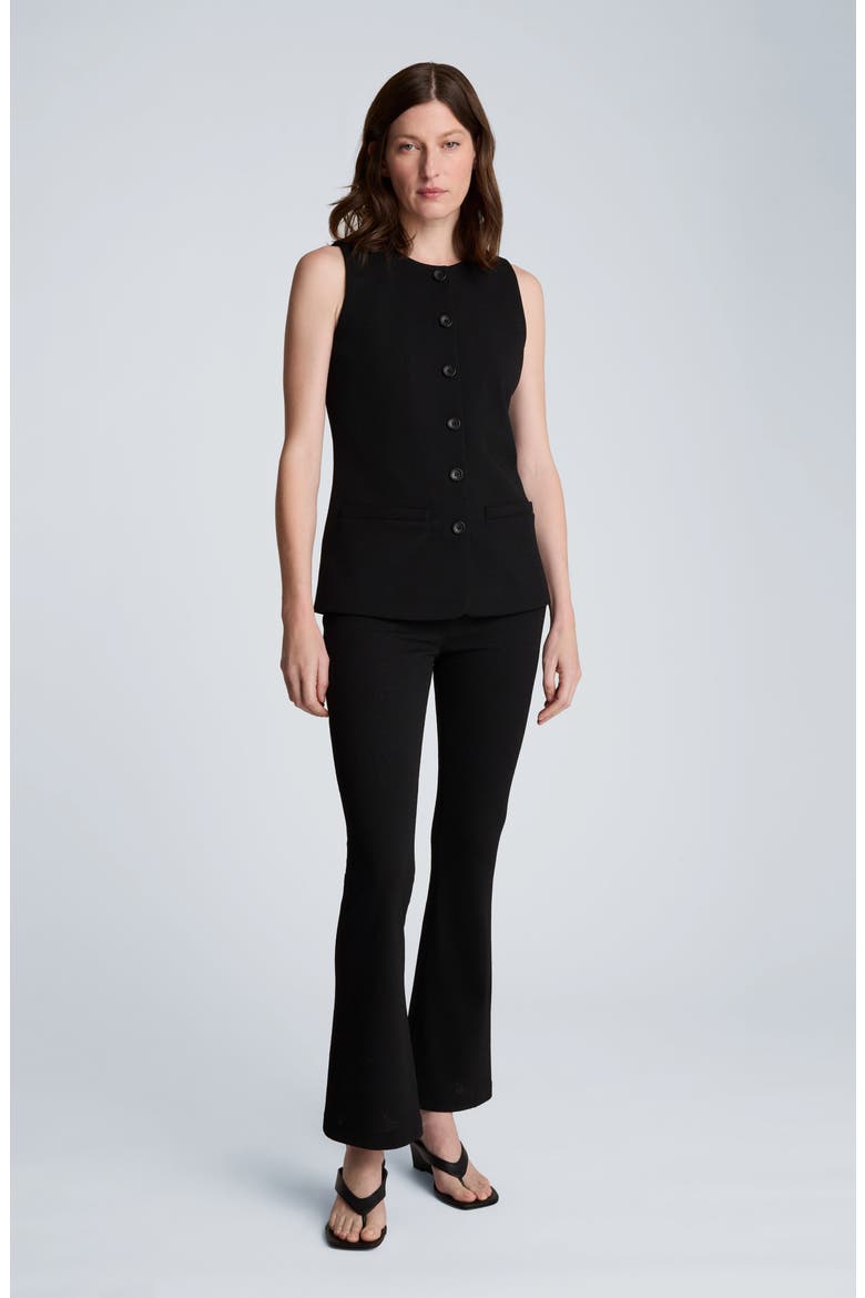 Flare Leg Pull-On Pants, Alternate, color, BLACK