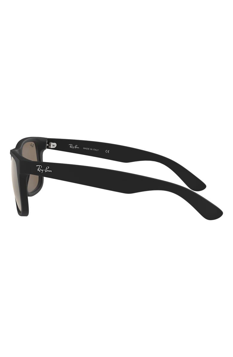 Ray-Ban Justin 54mm Rectangular Sunglasses, Alternate, color, Brown Mirror Gold