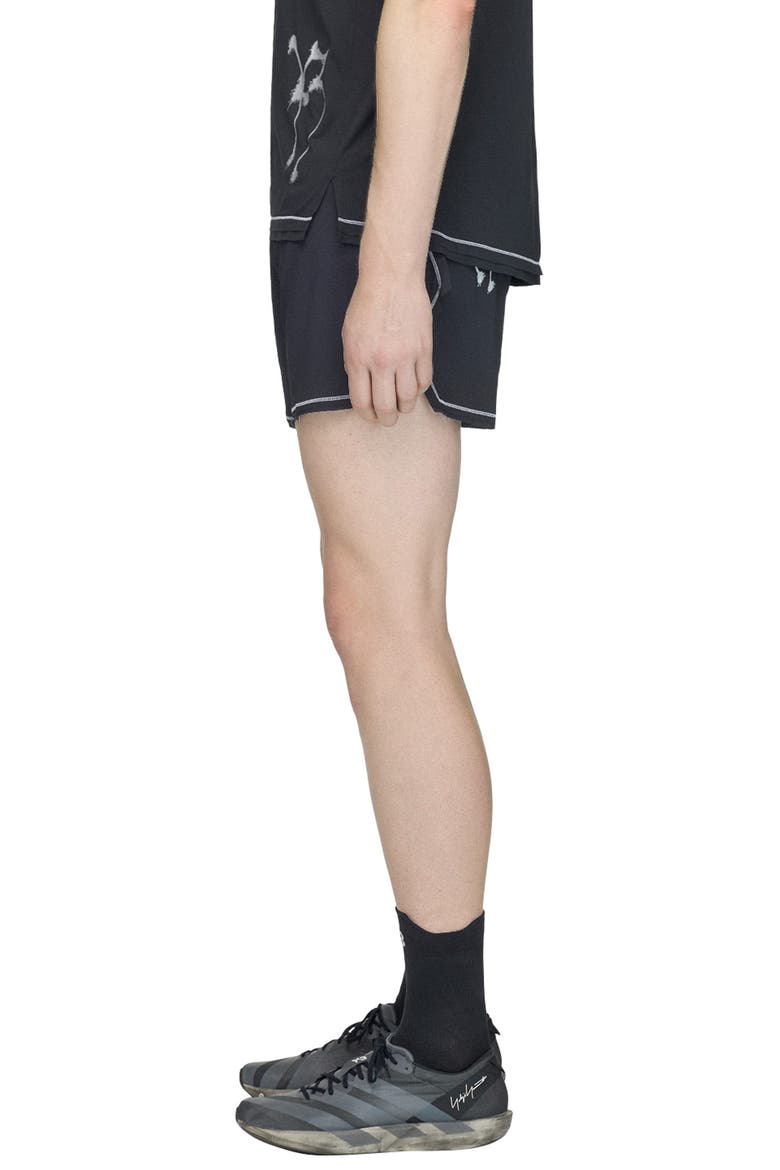 Graphic Performance Running Shorts, Alternate, color, BLACK