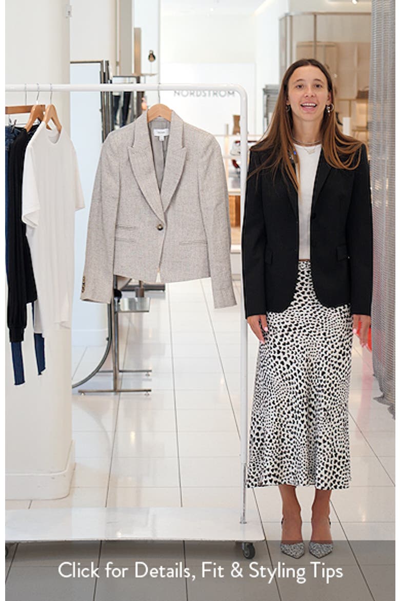 Ezra Herringbone Cropped Blazer video