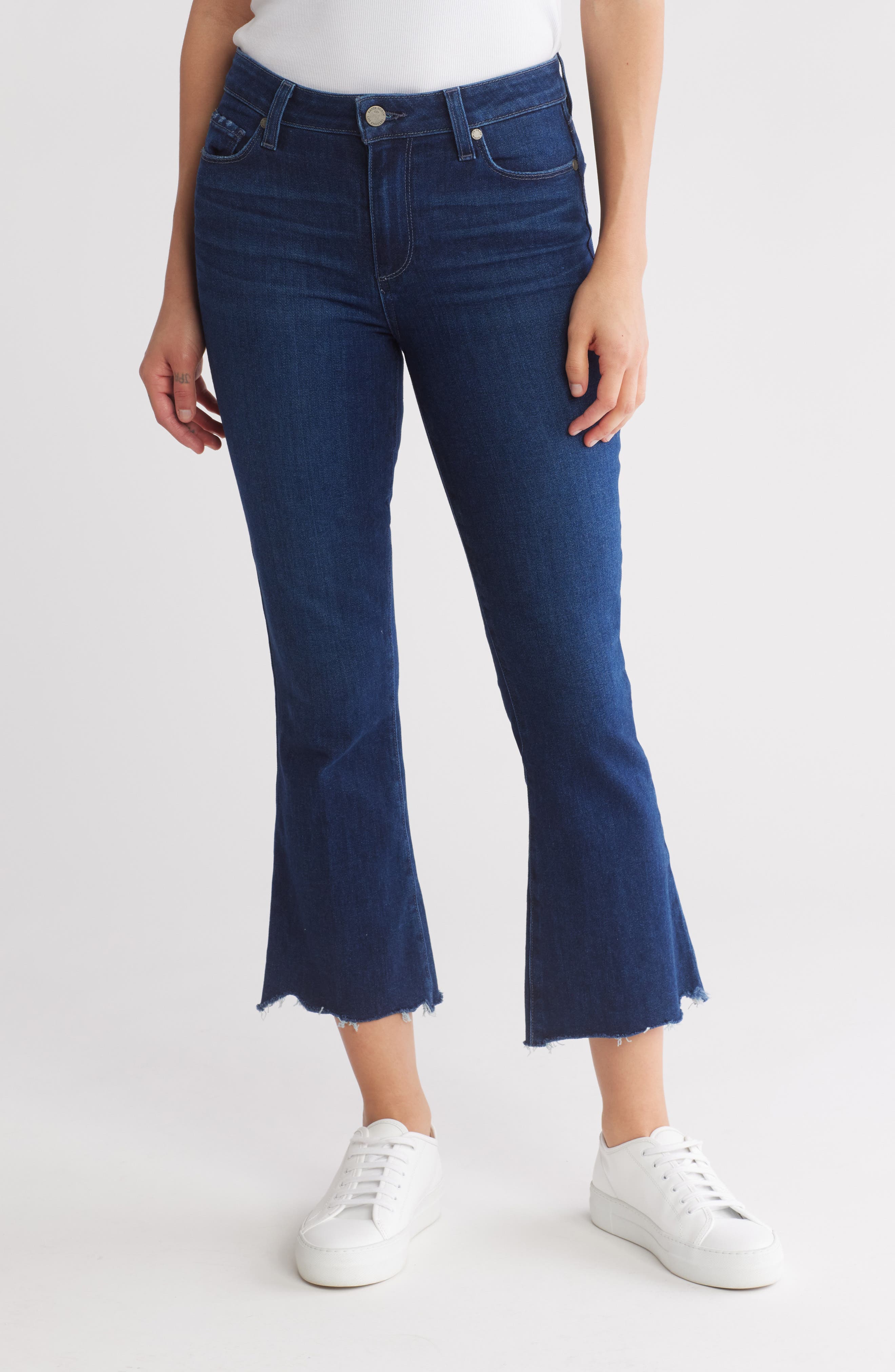 PAIGE Rory Raw Hem Crop Flare Jeans