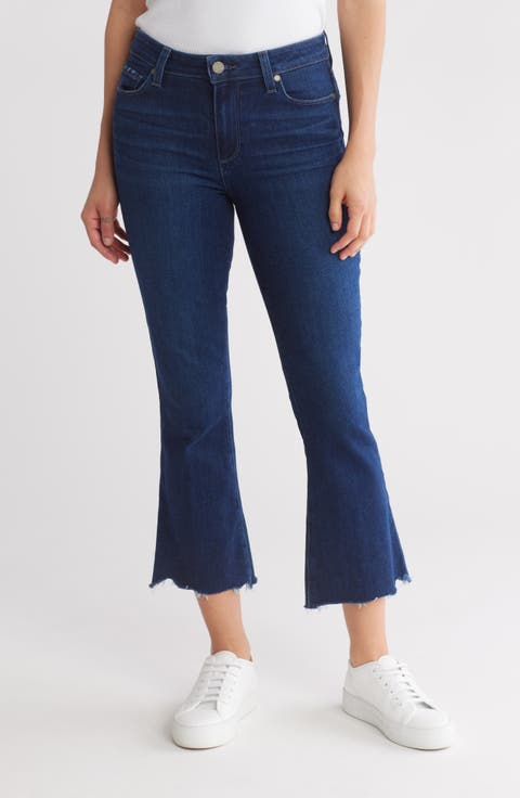 Rory Raw Hem Crop Flare Jeans (Abilene Distressed)