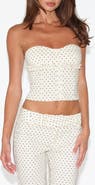 Tiger Mist Kittie Ruffle Strapless Crop Top