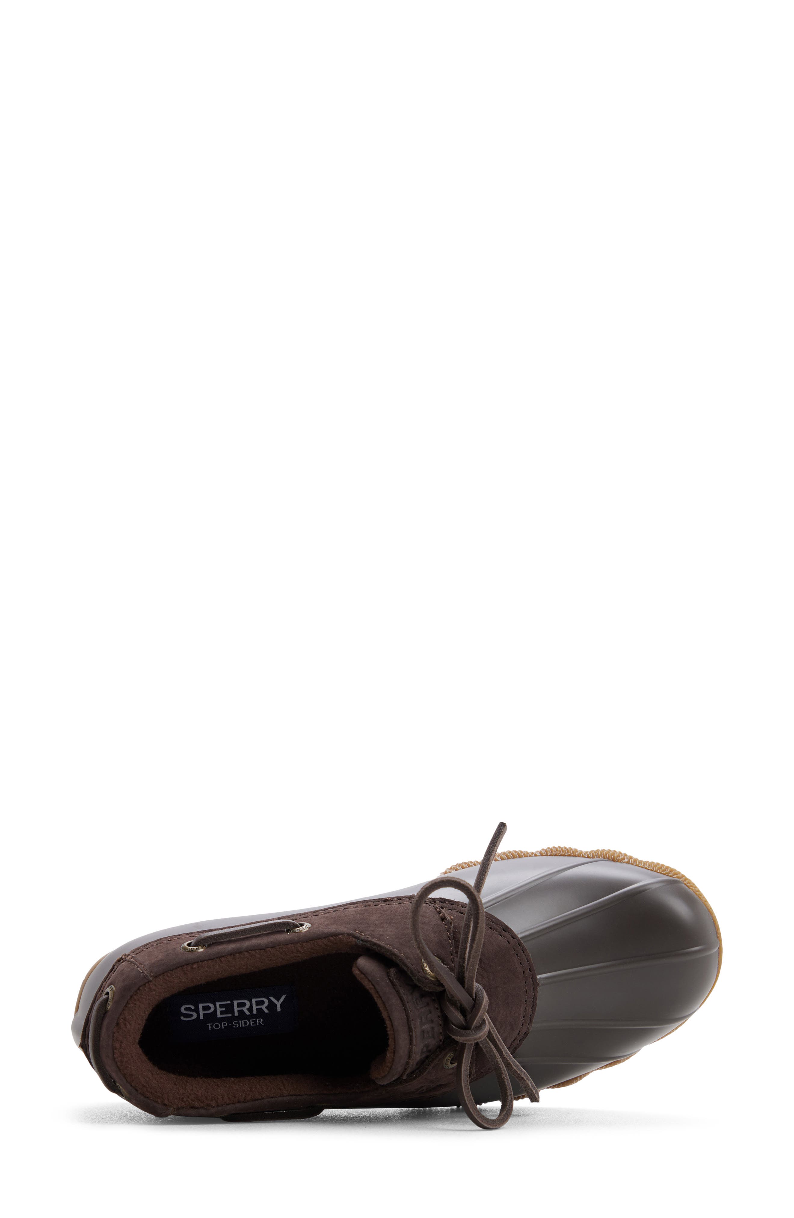 Saltwater Waterproof Duck Shoe, Alternate, color, DARK BROWN